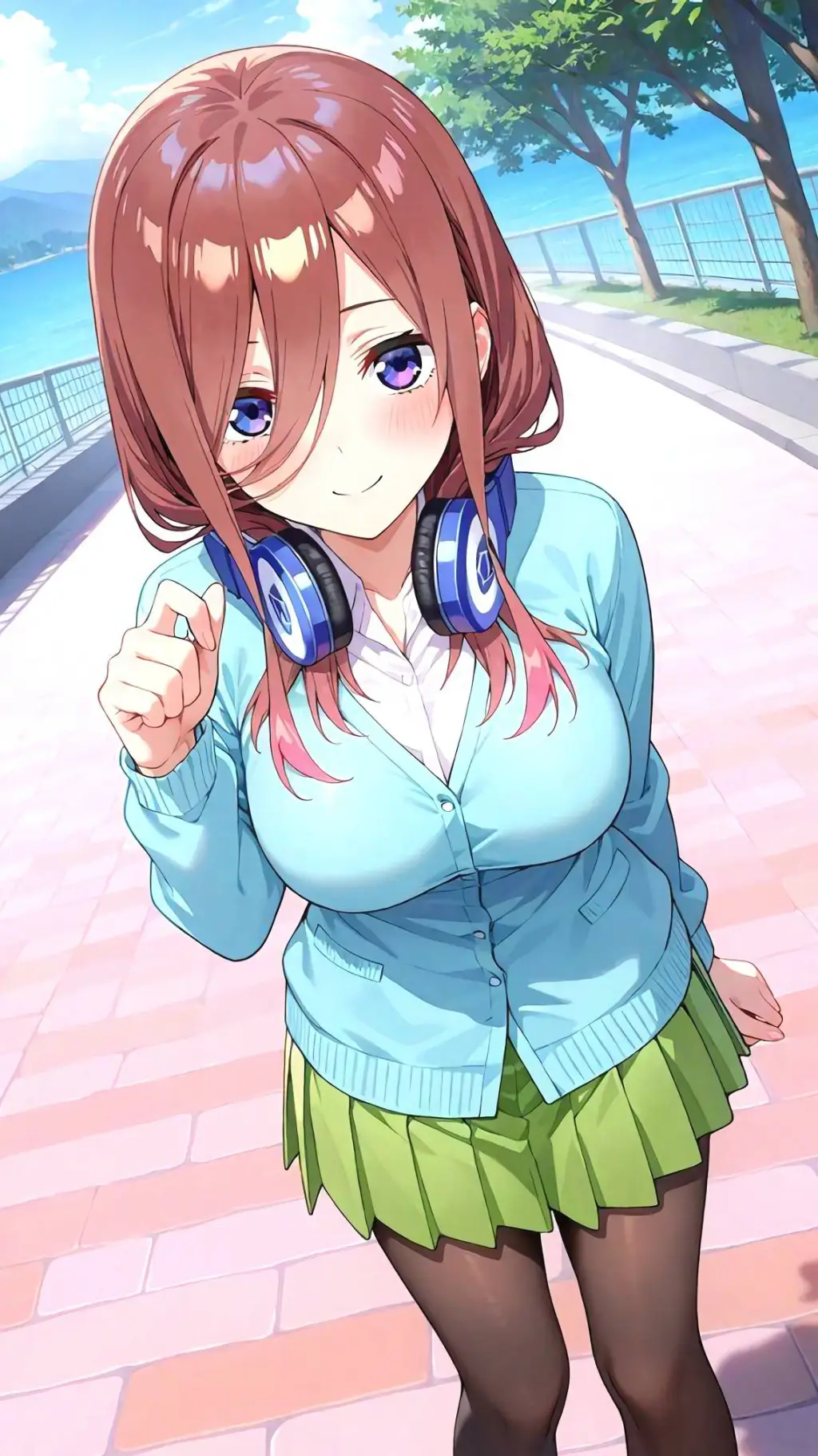 ai character: Miku Nakano background