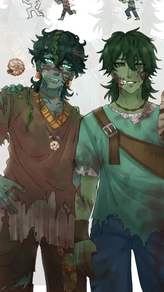 ai character: zombies minecraft background