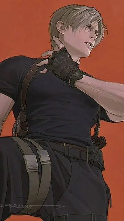 ai character: Leon Kennedy  background