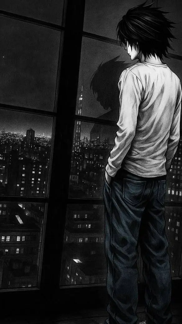 ai character: L Lawliet  background