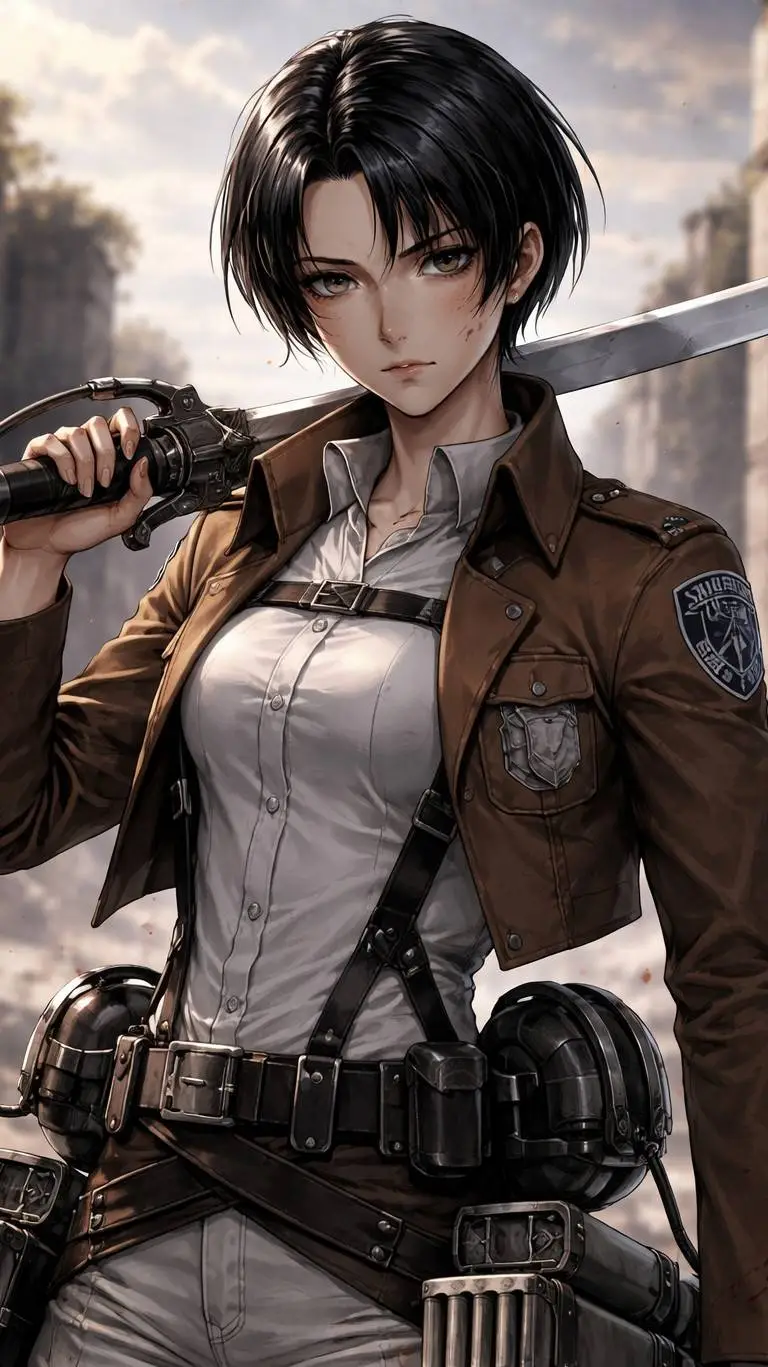ai character: female levi background