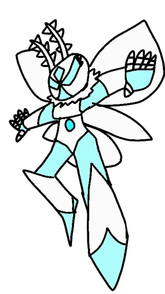 ai character: snow moth background