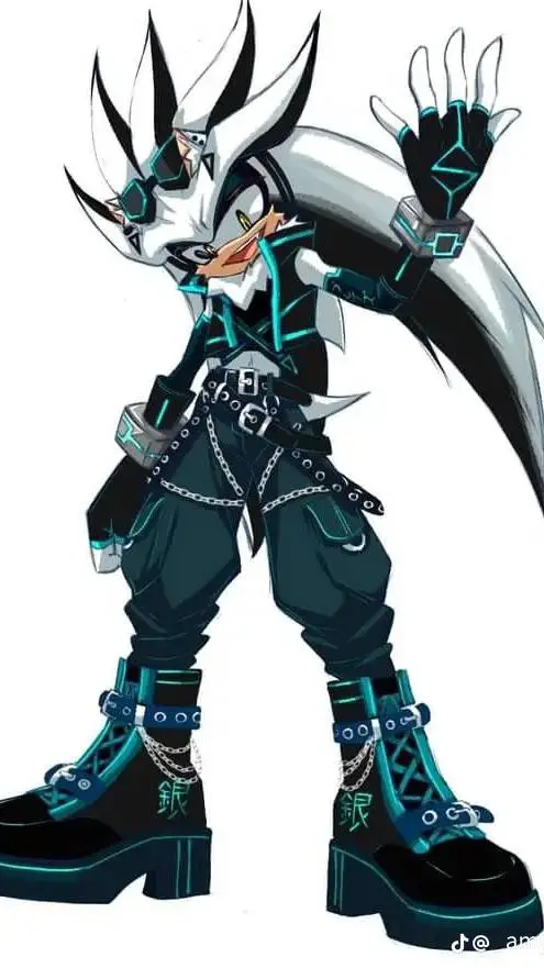 ai character: silver background