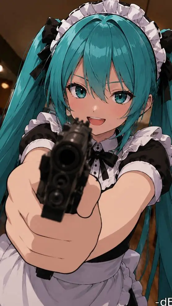 ai character: maid miku background
