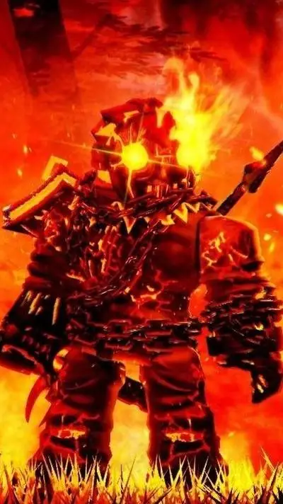 ai character: FIRE JASON background