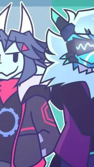 ai character: Retro and Kamex  background