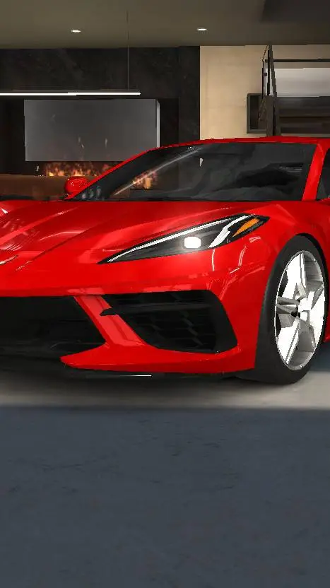 ai character: Corvette c8 stingr background