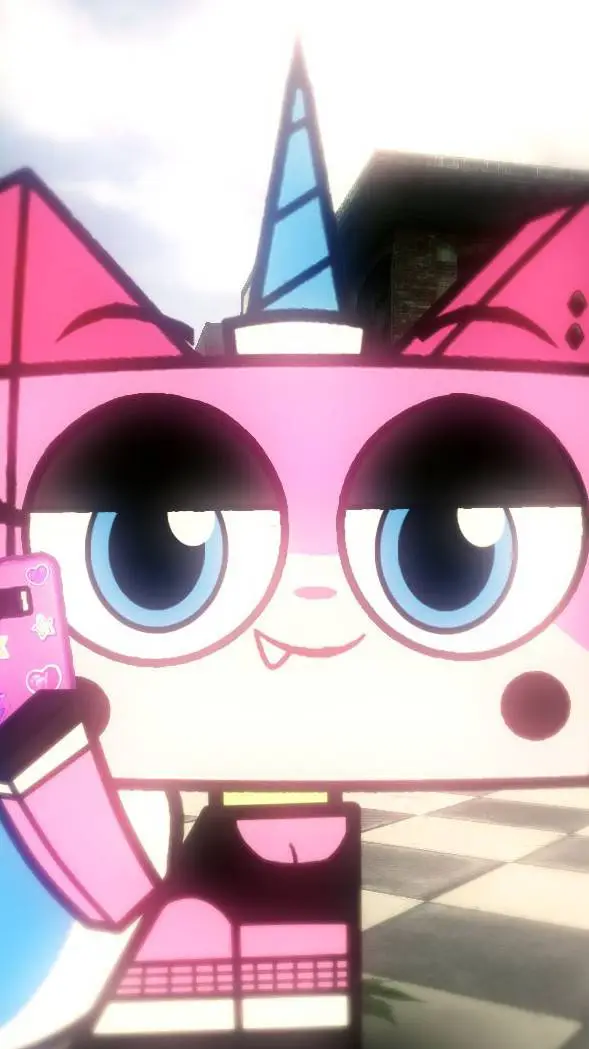 ai character: Goth Unikitty background