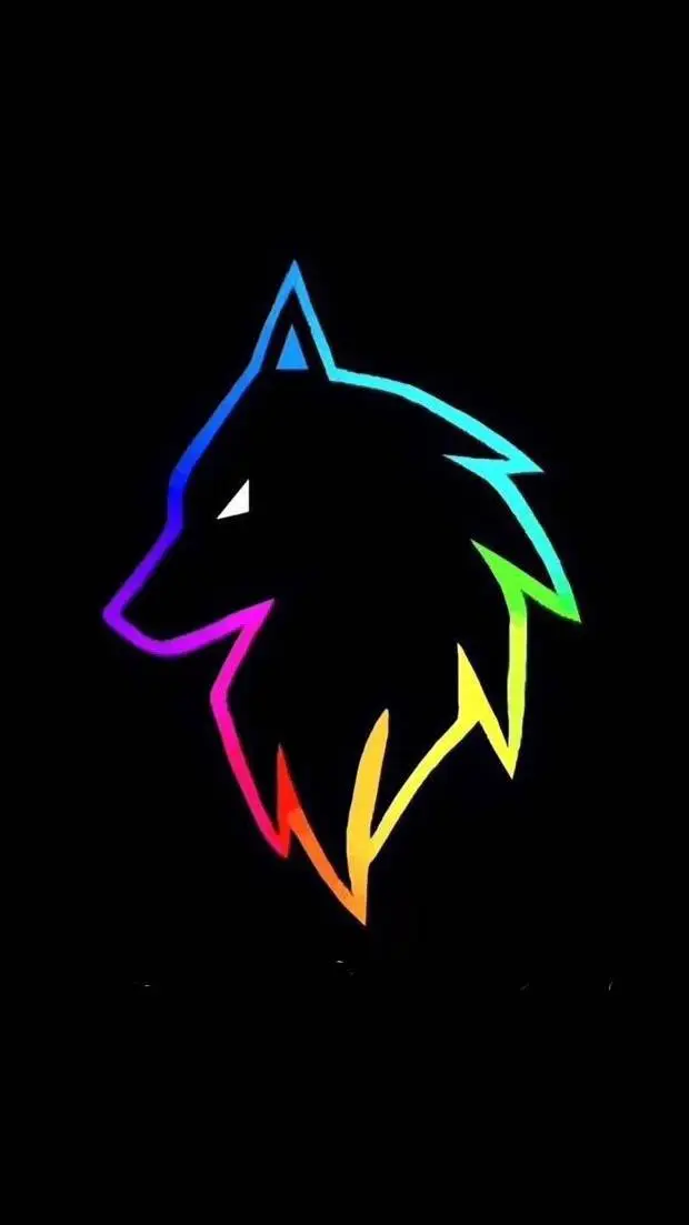 ai character: Rainbow Wolf background