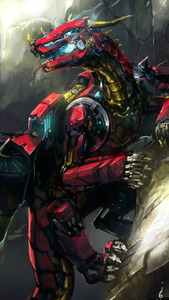 ai character: EVO ROBOT DRAGON  background