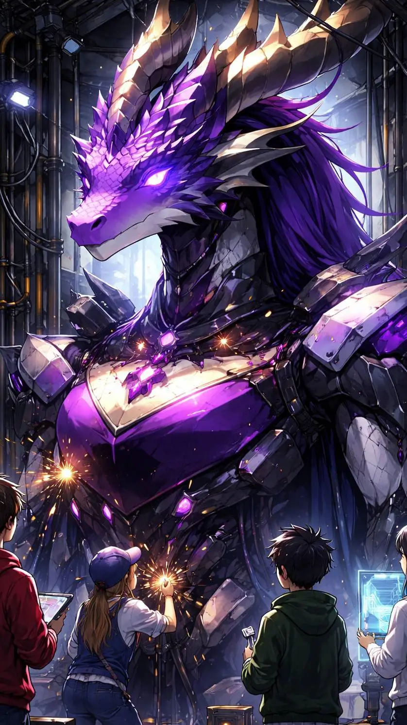 ai character: Robot Raven  background