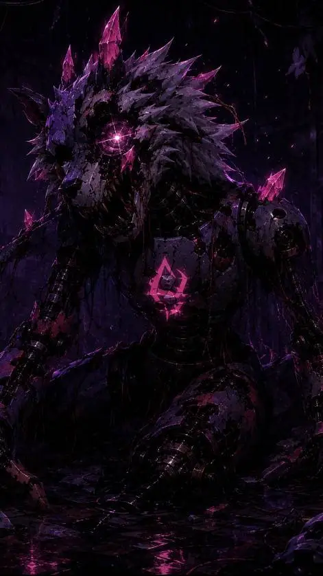 ai character: BrokenAnimotron background