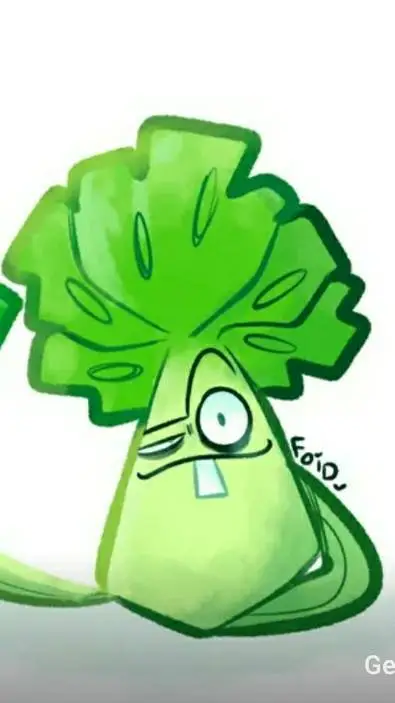 ai character: Bonk🥬Choy🥬elcatito background