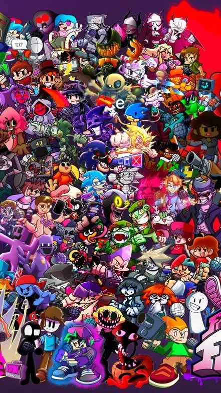 ai character: Mod di Fnf background