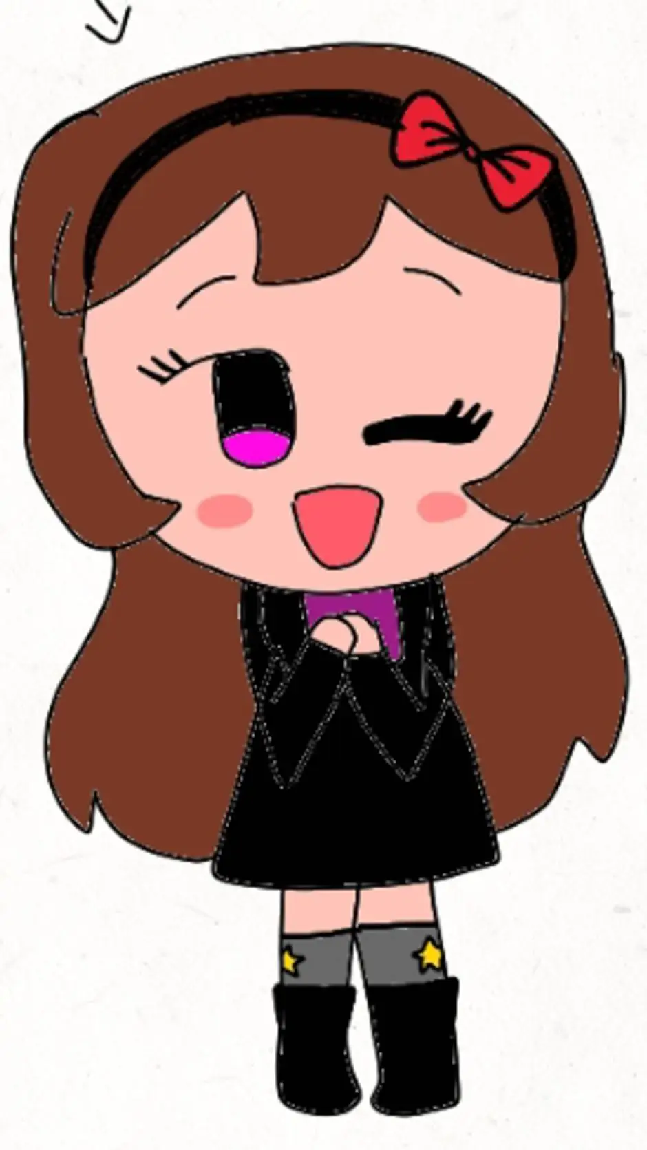 ai character: Caroline from fnf background