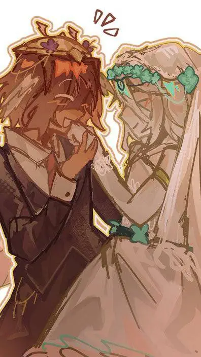 ai character: Hermsias wedding background