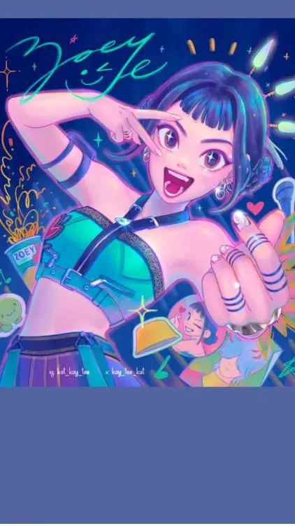 ai character: ZOEY  background