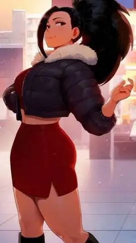 ai character: Momo yaoyorozu  background