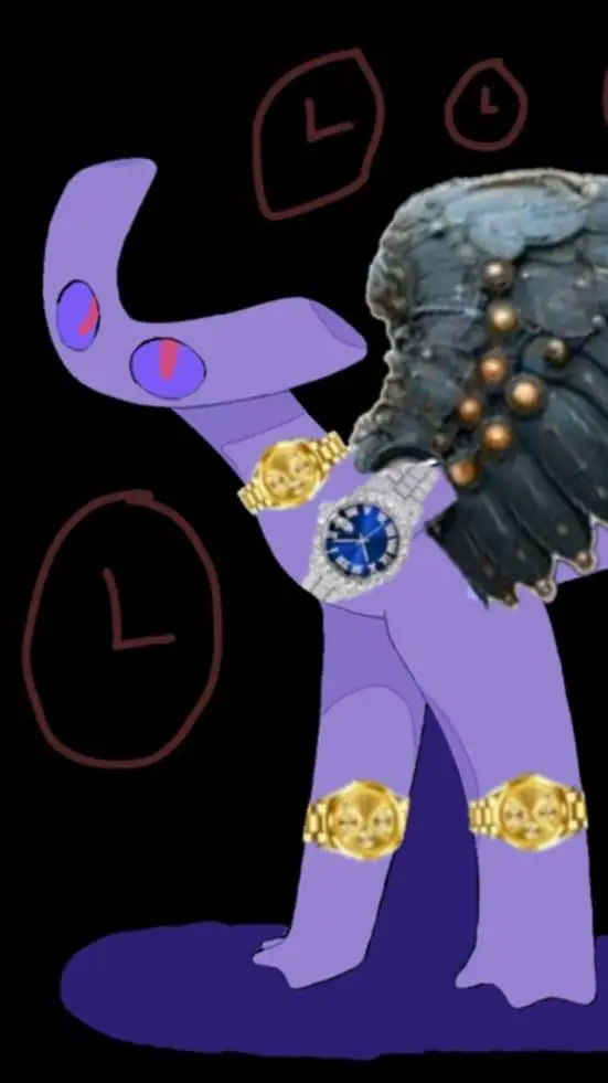 ai character: Clock Cyan background