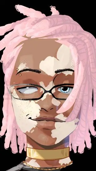 ai character: Pink background