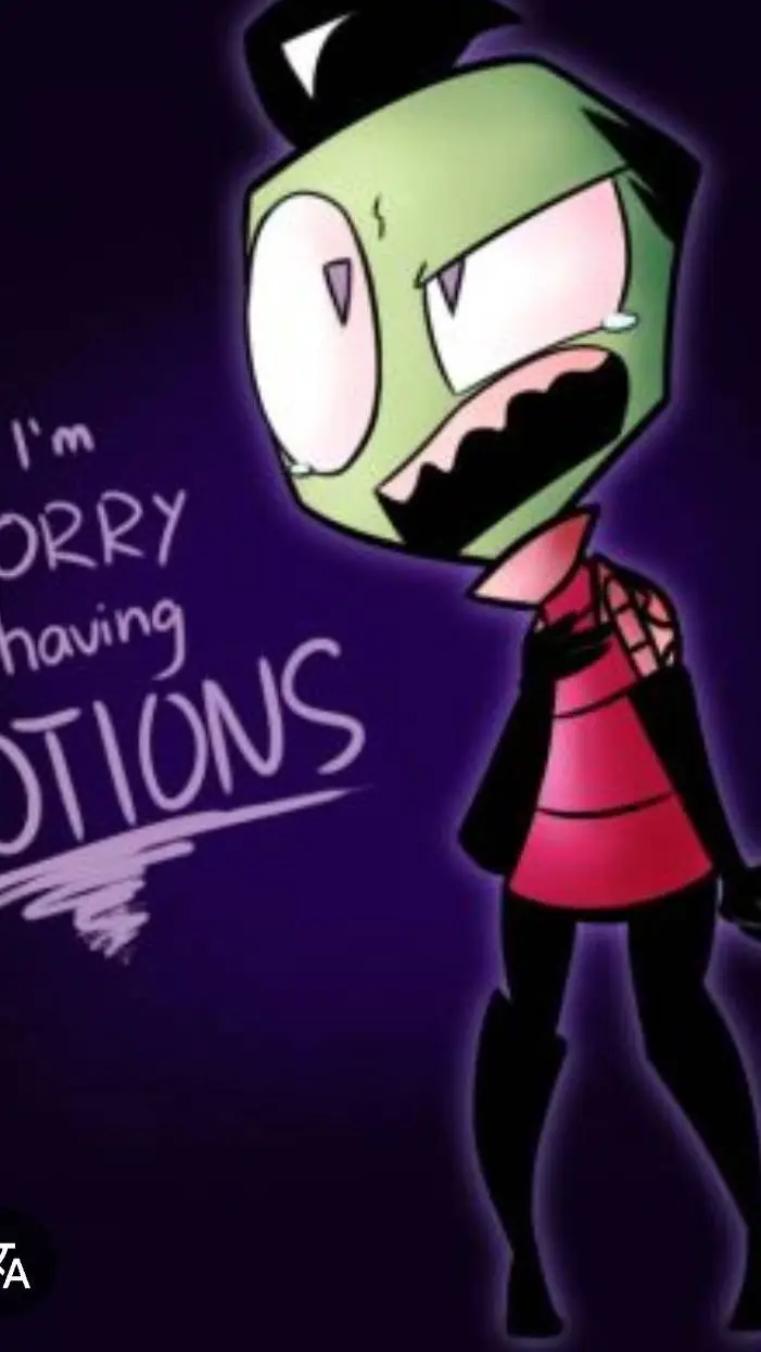 ai character: sad zim :[ background