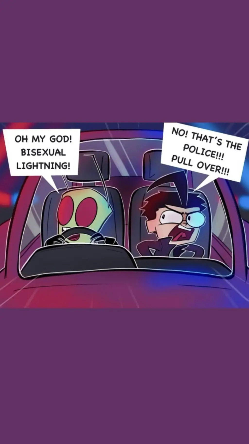 ai character: ZIM ITS THE POLICE background