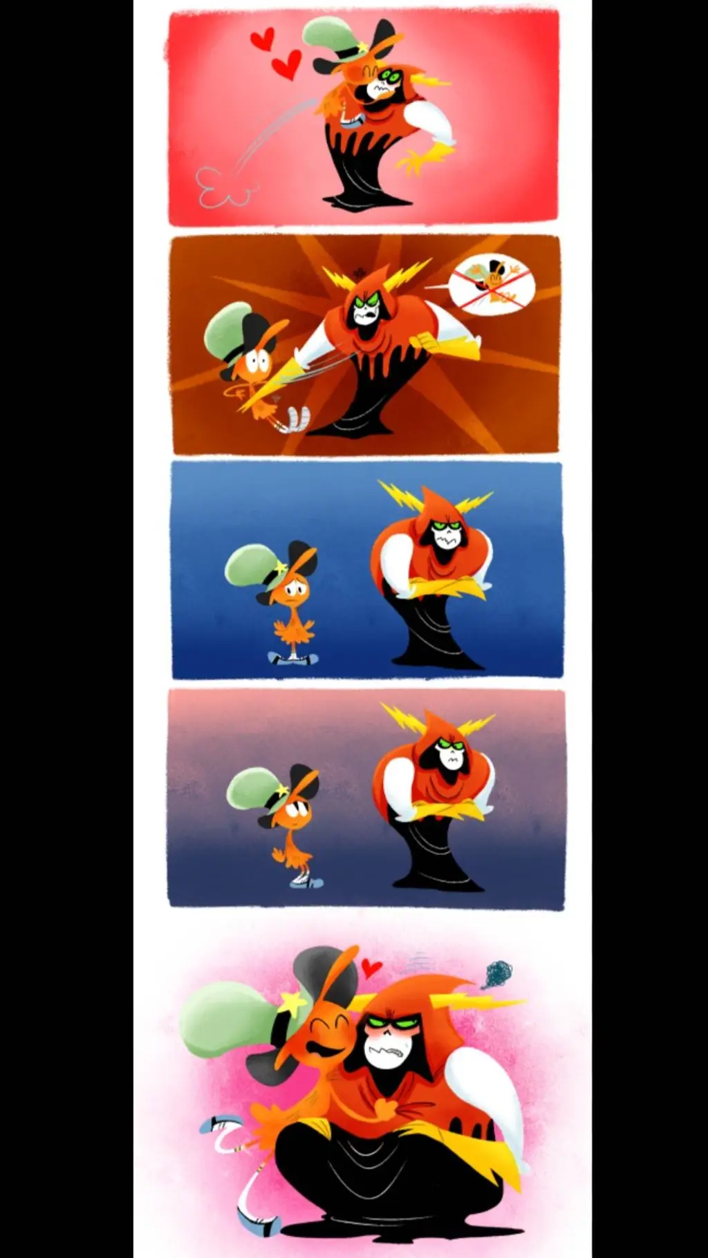 ai character: wander x hater!!🧡💀 background