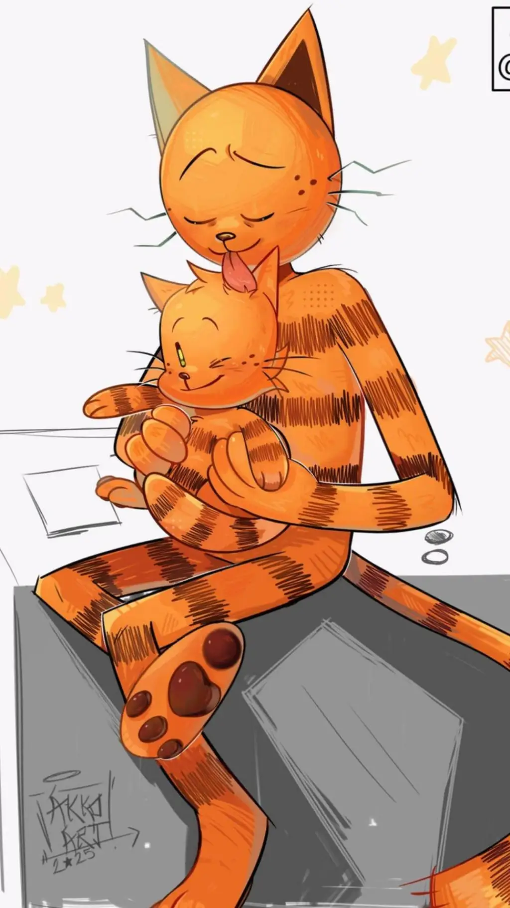 ai character: lil petey+petey🐱🧡 background