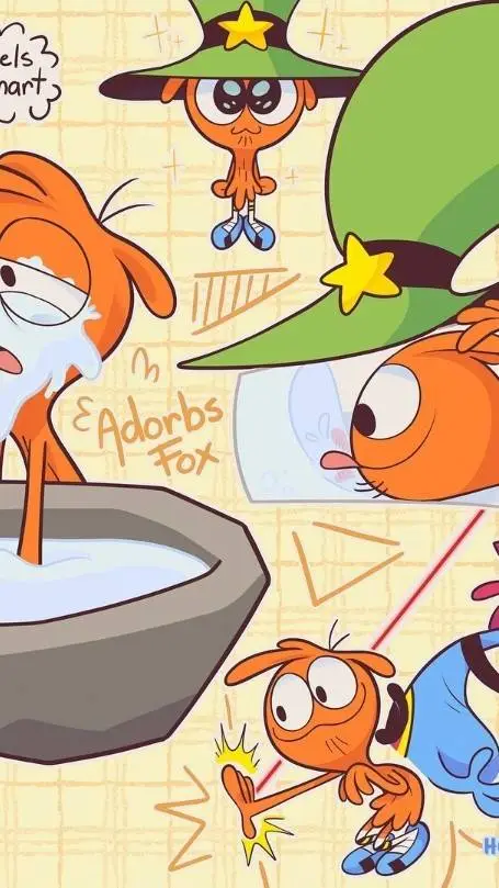 ai character: wander cat core🧡🥄🐱 background