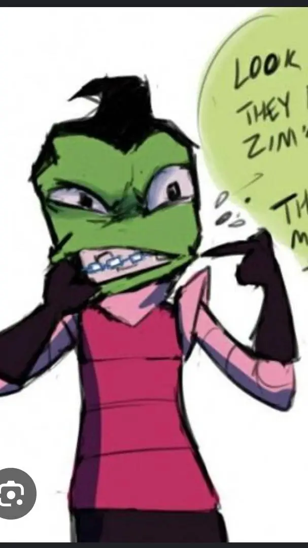 ai character: zim with braces 😝👽 background