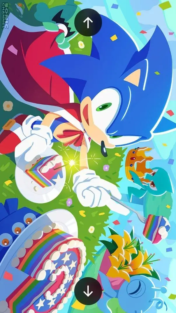 ai character: 🎁HAPPY BDAY SONIC🎉 background