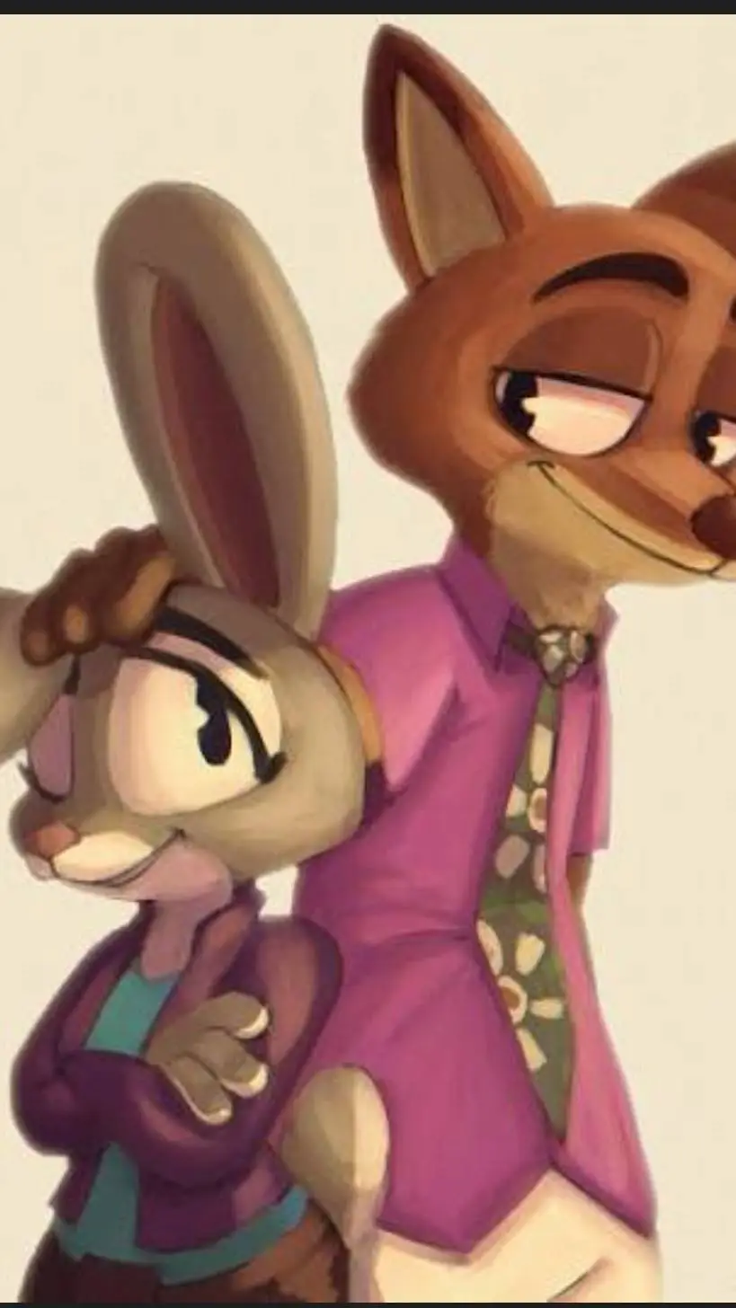 ai character: 🩶🐇Judy x Nick🦊🧡:3 background