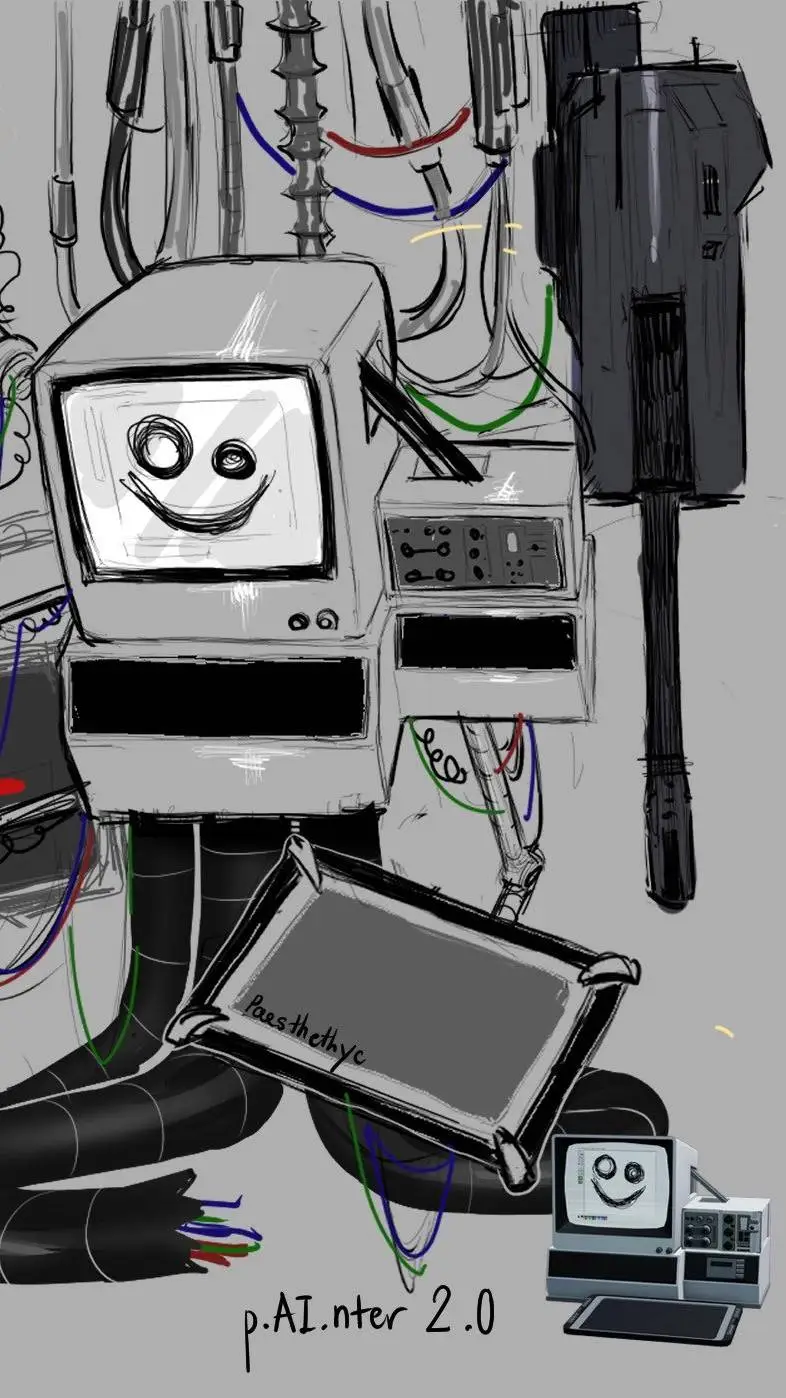 ai character: Painter background