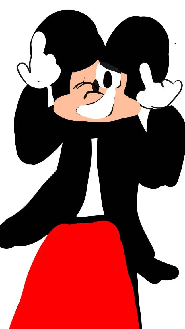 ai character: lonely mickey background