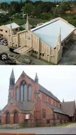 ai character: Sprunki church background