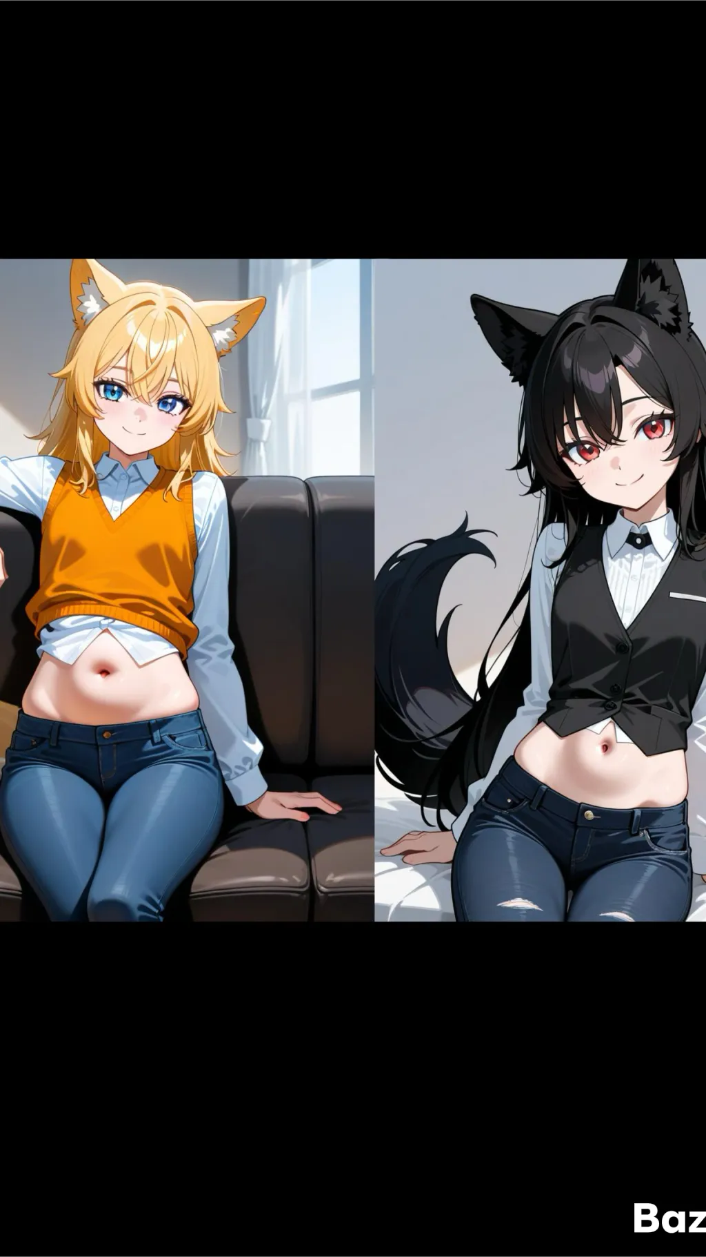 ai character: Sadie and Katie background