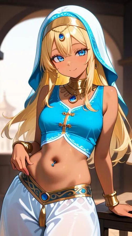 ai character: Genie Samantha  background