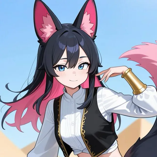 chat with ai character: Genie Nyxelle 