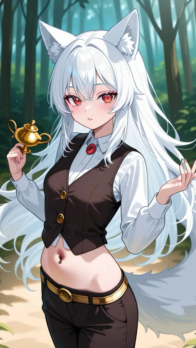 ai character: Genie Yoshiko  background