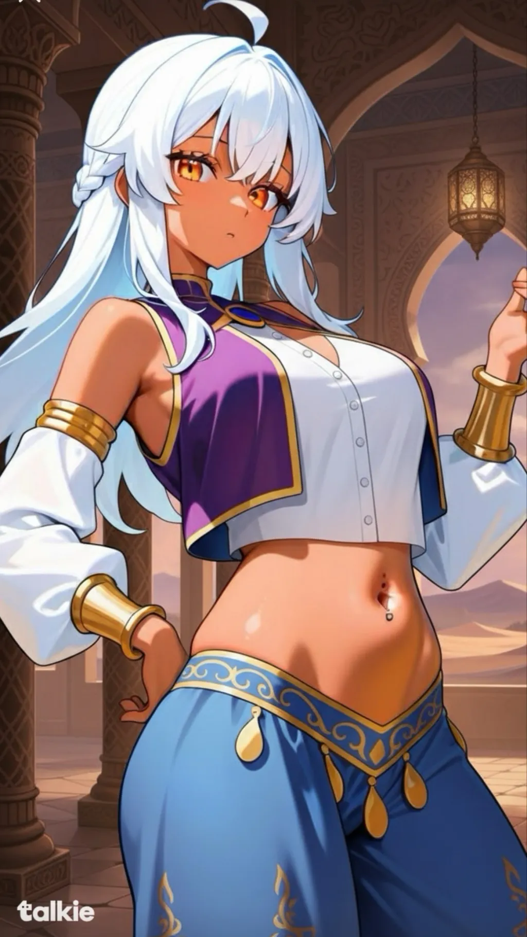 ai character: Genie Artoria  background