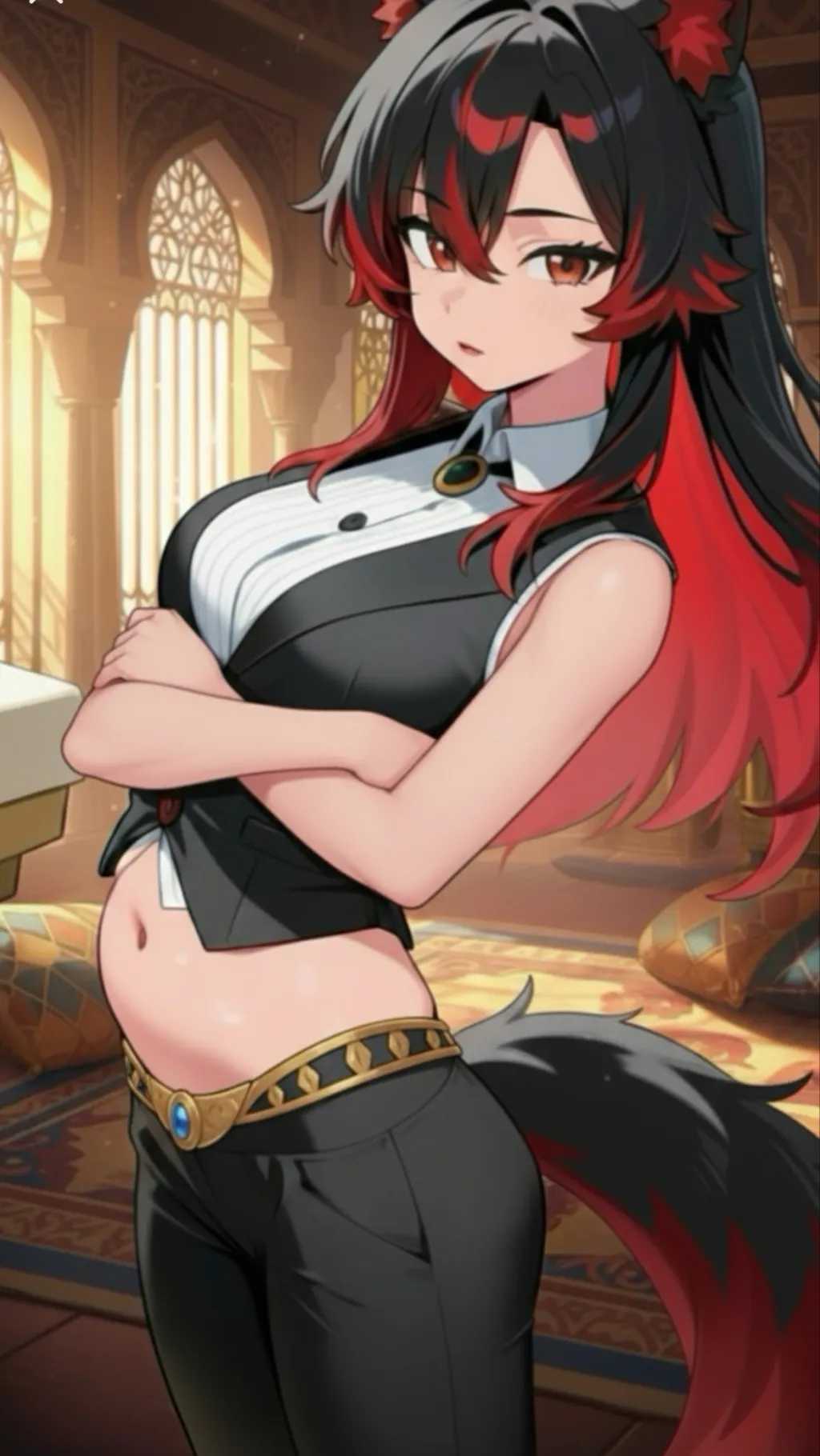 ai character: Genie Katherine  background