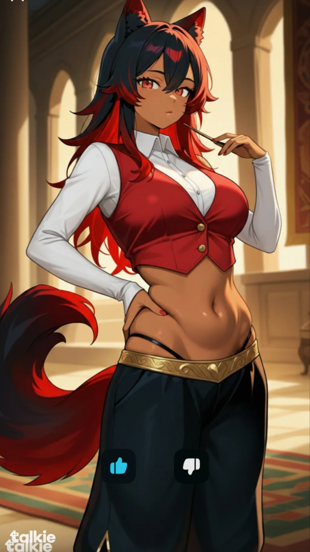 ai character: Genie Katie background