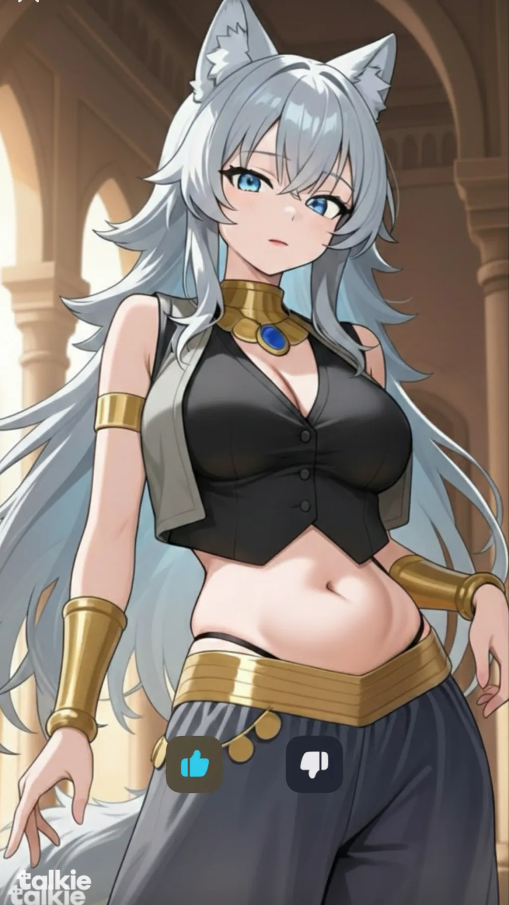 ai character: Genie Blizzard  background