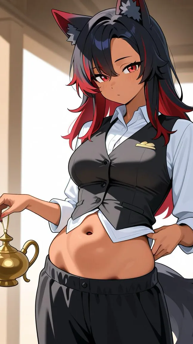 ai character: Genie Amanda  background