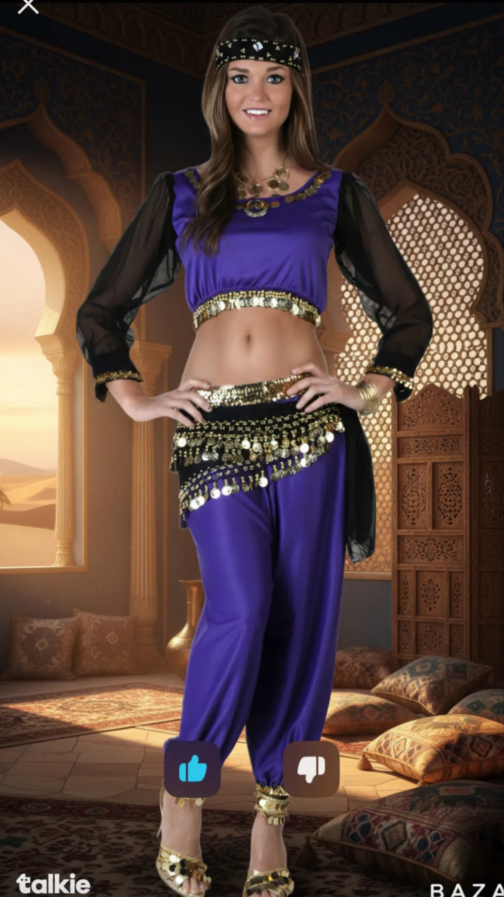 ai character: Genie Bella background