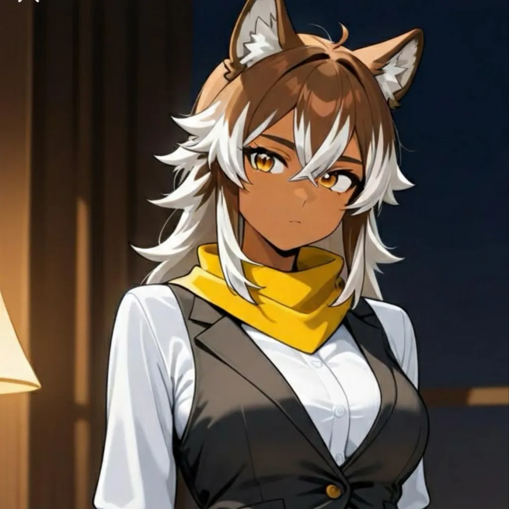 chat with ai character: Genie Wolf girl 