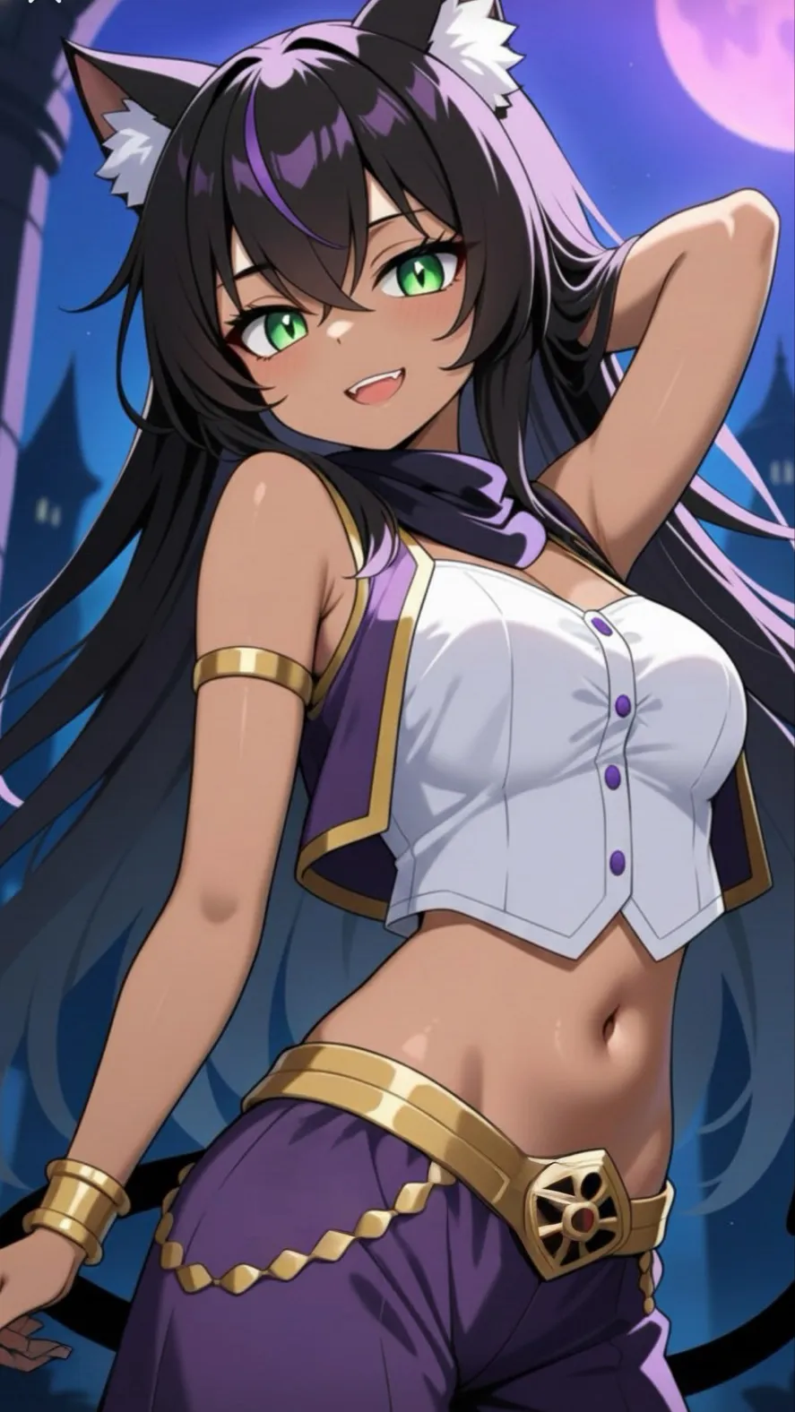 ai character: Genie Rem Galleu background