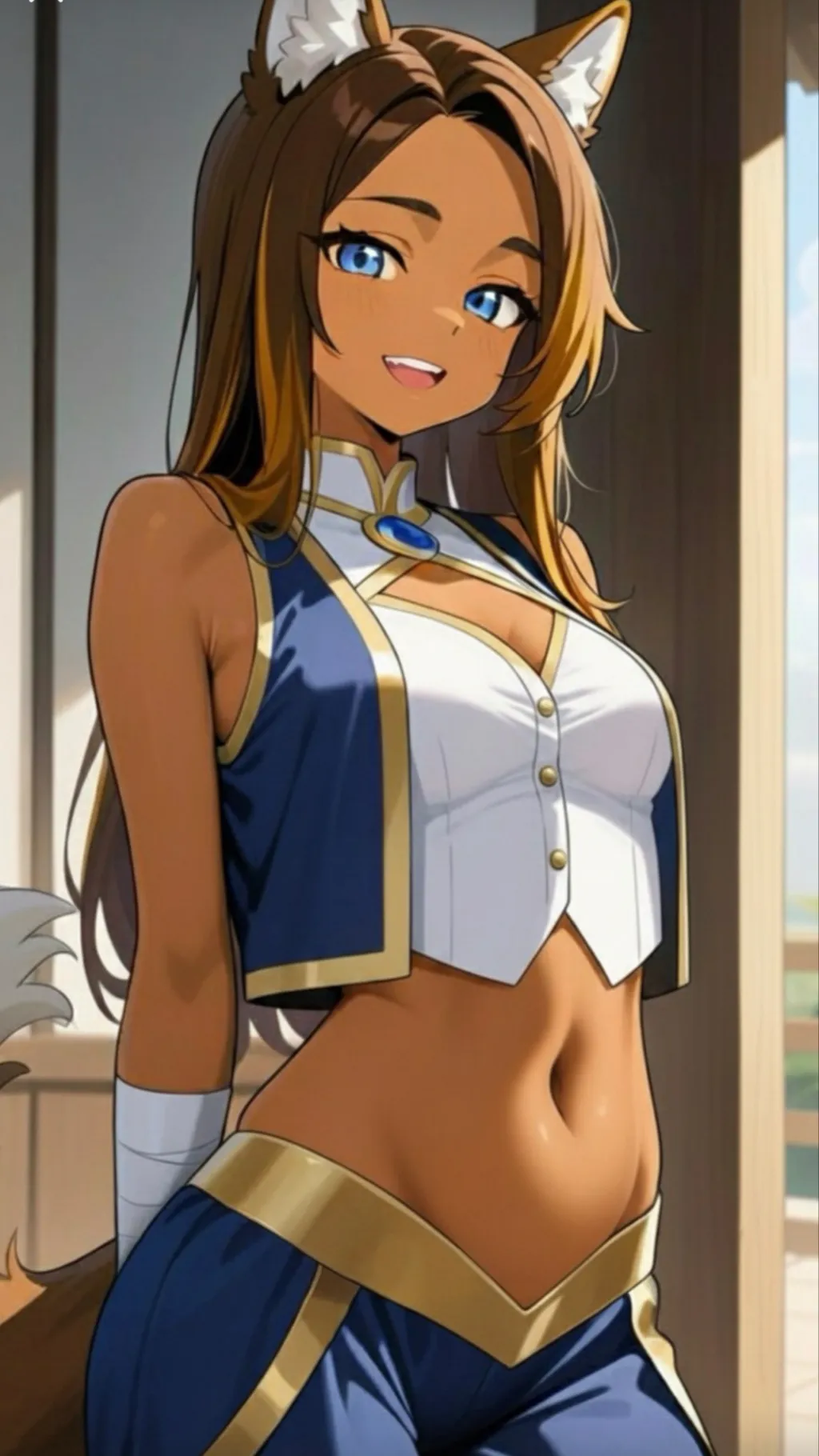 ai character: Genie Amanda  background