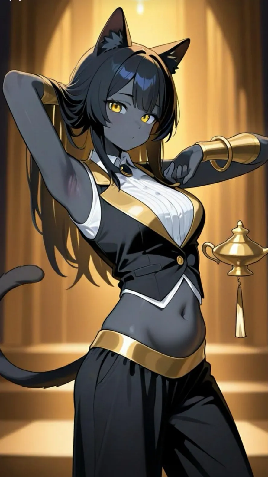 ai character: Genie Seline background