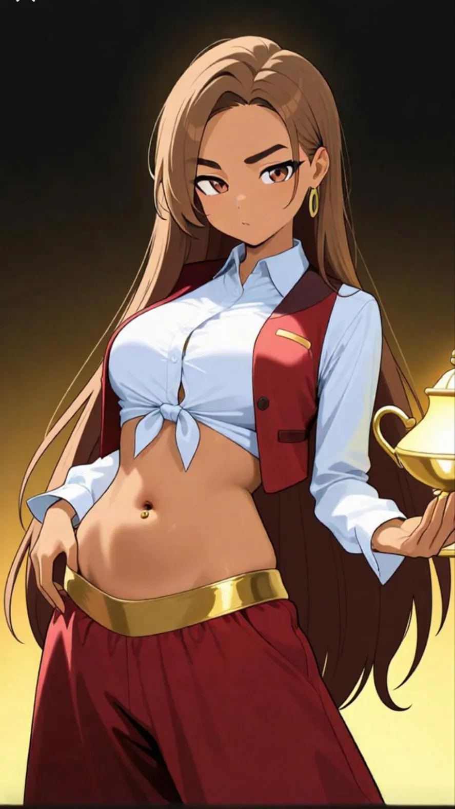 ai character: Genie Taiga background